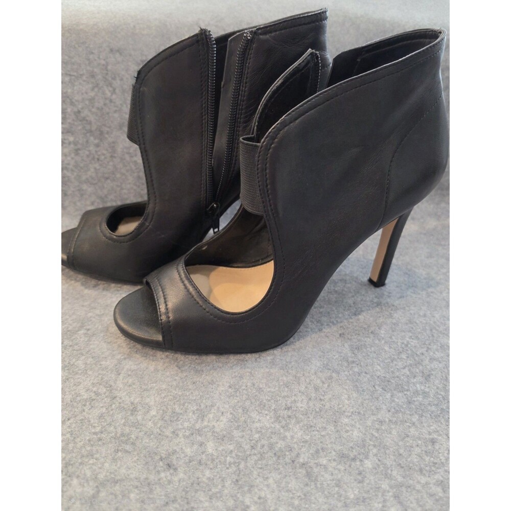 Gianni Bini Black Peep Toe Stiletto Heels Ankle Booties Size 8.5M